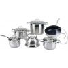 12 Piece Stainless Steel Kettle And Pots Saucepans Cookware-Silver Cooking Pans TilyExpress
