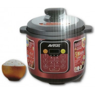 AVINAS 6L Electric Rice Pressure Cooker Saucepan Steamer-Maroon