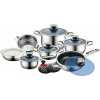 Kaisa Villa 21 Pieces Of Heavy Stainless Steel Saucepans Cookware, Silver