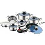 Kaisa Villa 21 Pieces Of Heavy Stainless Steel Saucepans Cookware, Silver