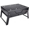 BBQ Portable & Foldable Charcoal Barbecue Grill - Black