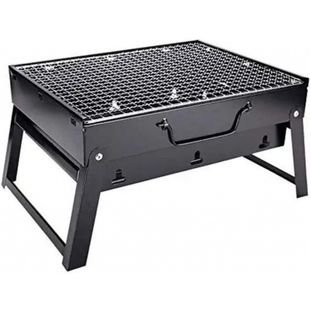 BBQ Portable & Foldable Charcoal Barbecue Grill – Black Contact Grills TilyExpress 7