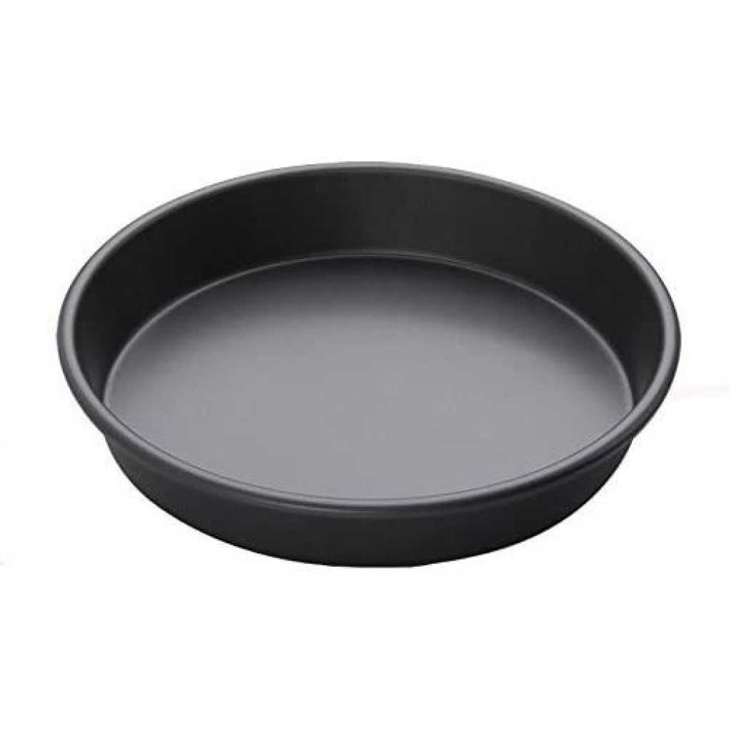 24cm Nonstick Round Cake Baking Pan Mould Tray, Black