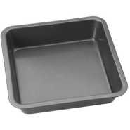 24cm Nonstick Square Cake Baking Pan Mould Tray, Black