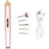 5-in-1 Electric Pedicure And Manicure Nail Drill File Grinder Grooming Kit Includes Callus Remover, Pink