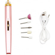 5-in-1 Electric Pedicure And Manicure Nail Drill File Grinder Grooming Kit Includes Callus Remover, Pink Feet Hands & Nails Care