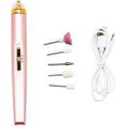 5-in-1 Electric Pedicure And Manicure Nail Drill File Grinder Grooming Kit Includes Callus Remover, Pink