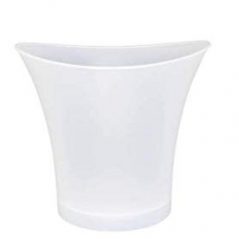 5L Led Ice Bucket Color Changing Plastic Champagne Wine Ice Bucket-White