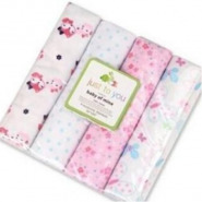 4Pcs/Cotton New Born Baby Receiving Bedsheets