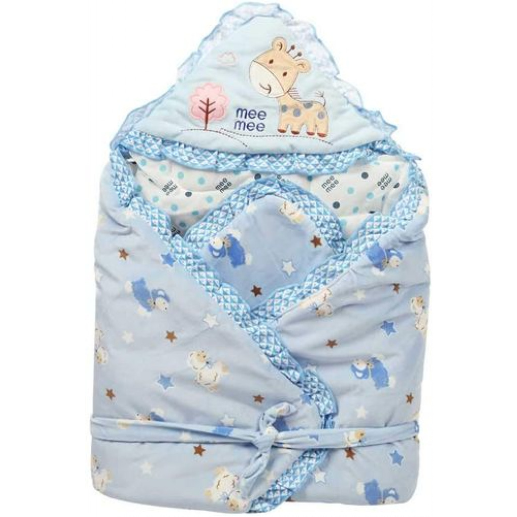 Baby Shawl Receiver – Blue Pattern May Vary Baby Beds Cribs & Bedding TilyExpress
