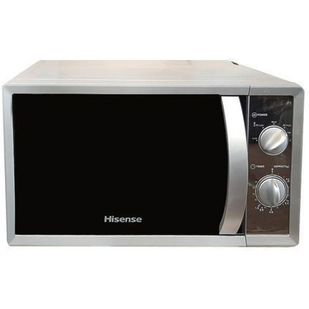 Hisense H20M0MS10 Microwave Oven, 20 Litre - Mirror Silver