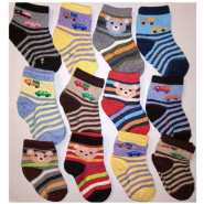 12 Pairs Baby Boy Infant Newborn Warm Socks - Multi Colour