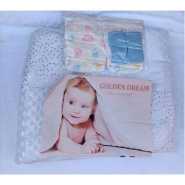 5 Pcs Set Baby Shawl Receiver Blanket - White