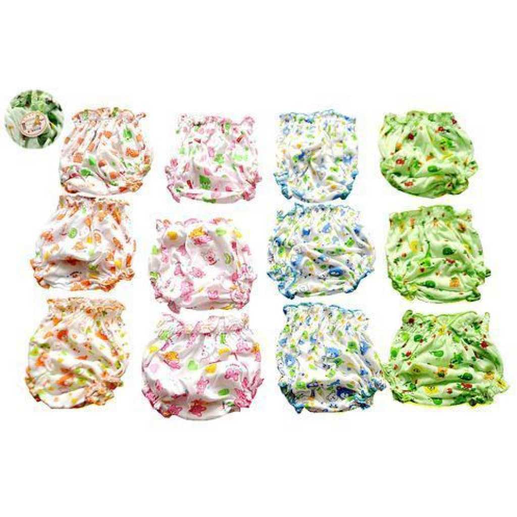 Baby Pamper Pants Diaper Covers 6Pcs Set - Multicolored