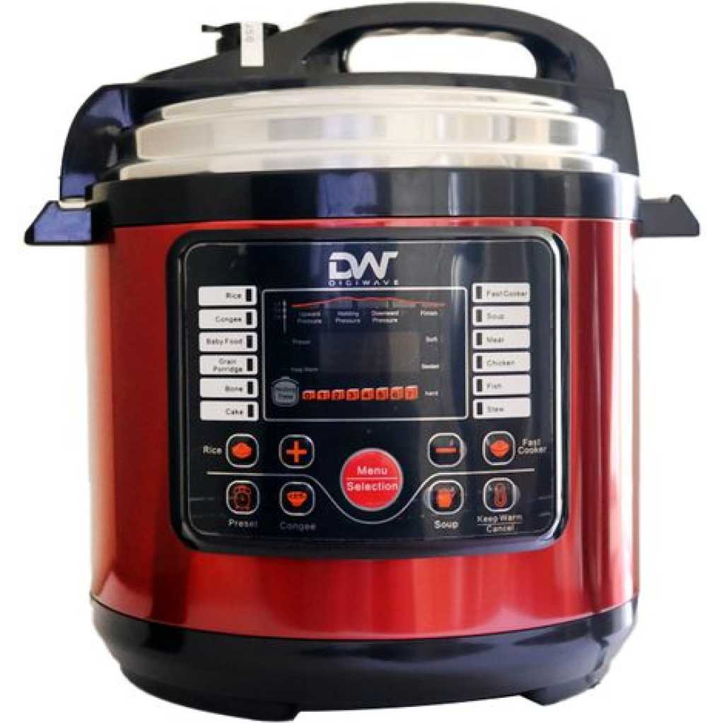 Digiwave 7L Electric DWPC-1703 Pressure Cooker 1200W - Maroon