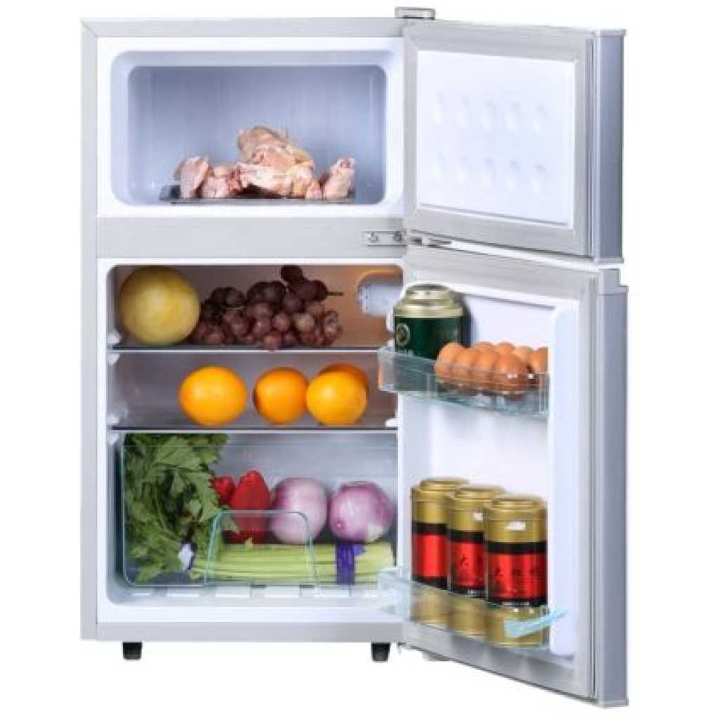 Hisense 100-Litre Double-Door Fridge (Defrost) RD-10DR - Silver