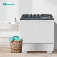 Hisense 12kg Twin Tub Washing Machine WSBE121 (Wash & Dry) - White (2YR WRTY)