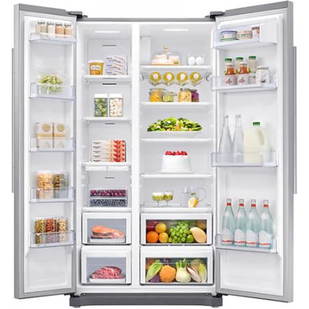 Samsung 540-Litres Fridge RS54N3A13S8 SBS ; Side-By-Side with Digital Inverter Technology, Frost Free Refrigerator - Inox