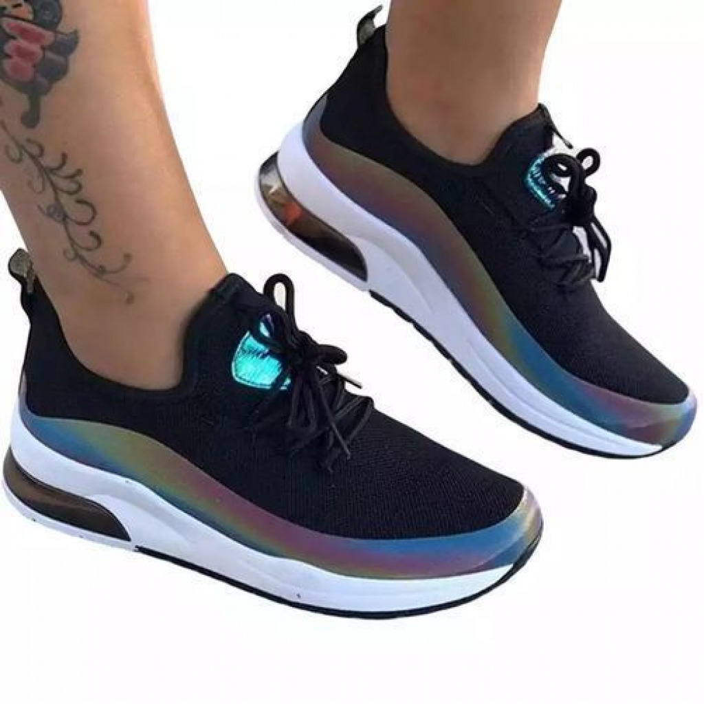 Ladies Fashion Sneakers – Black Women's Fashion Sneakers TilyExpress