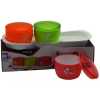 3 Piece Plastic Sugar Bowl Dish Candy Pot - Multi-colours