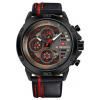 Naviforce Men's Analog Chronograph Watch - Black, Red