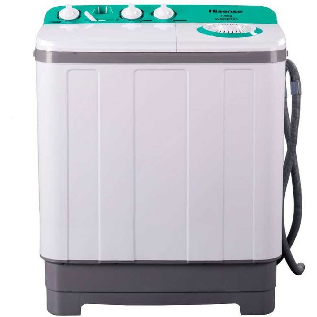 Hisense 10kg Twin Tub Top Loading Washing Machine WSBE101- White
