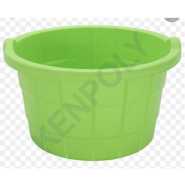 60L Round Plastic Wash Basin -Green , Blue