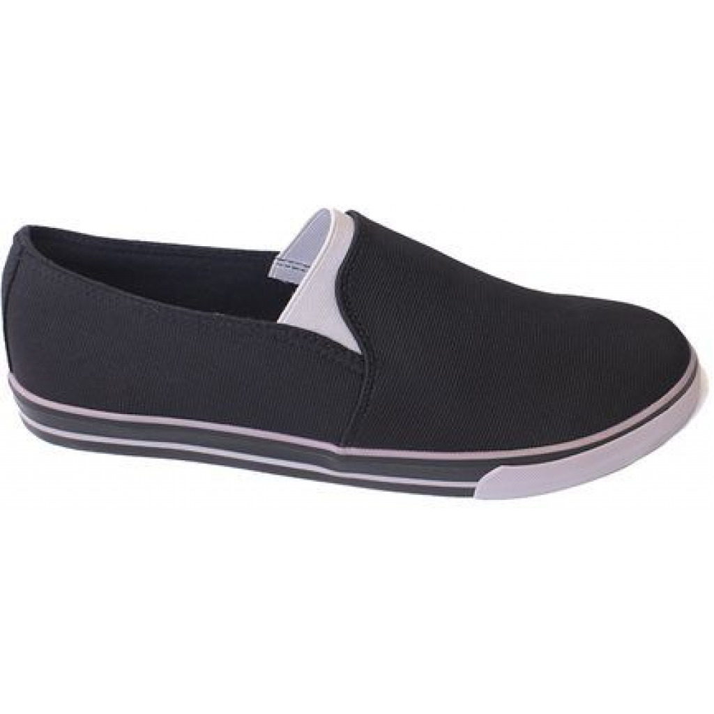 Men's Slipon Plimsolls Shoes - Black