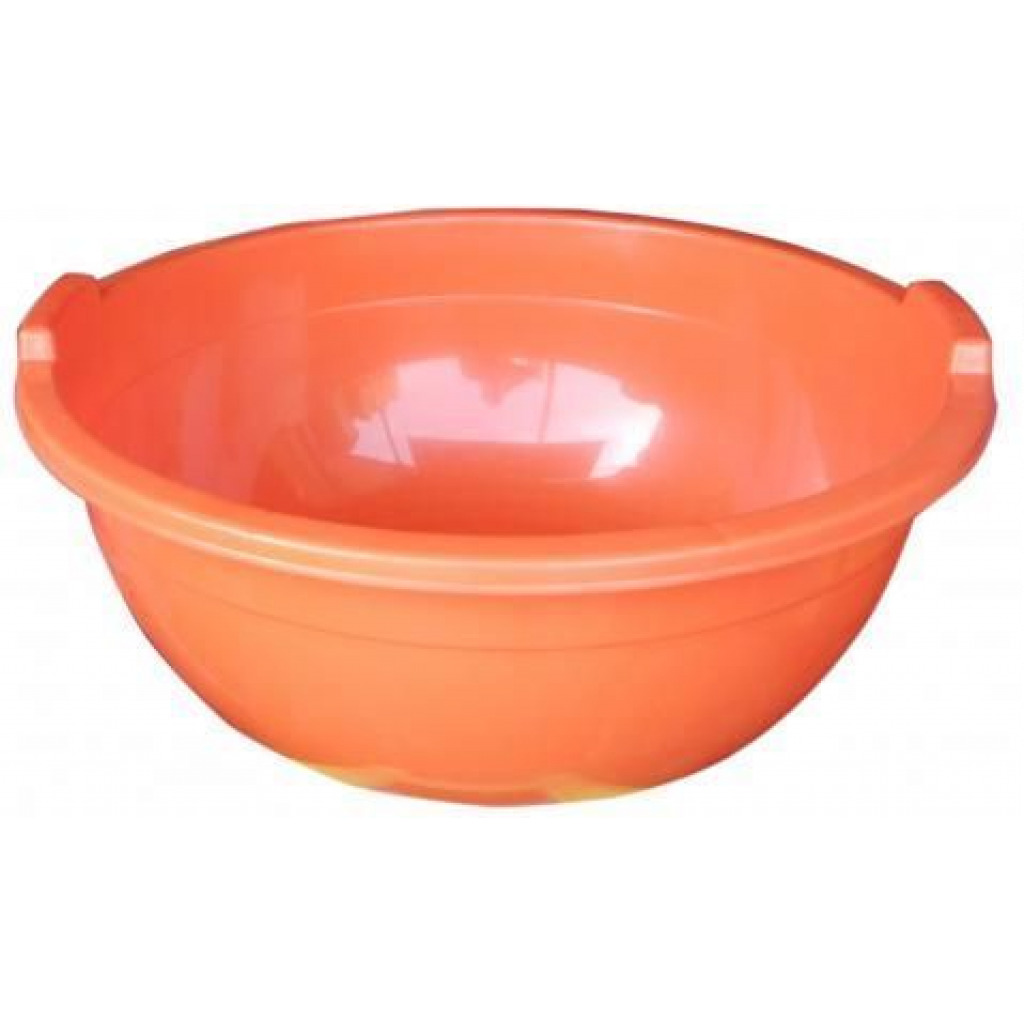 Mukwano 40L Round Plastic Wash Basin - Orange