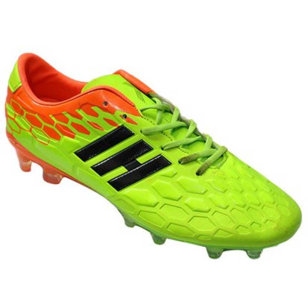 Men's Soccer Cleats - Light Green, Orange