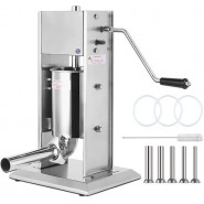 Sausage Filler Machine 5L Stainless Steel Sausage Maker Vertical Manual two Speed – Silver
