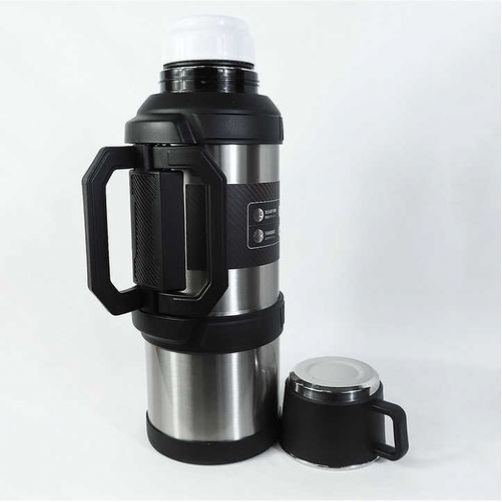 3L Stainless Steel Thermos Bottle Travel Water Kettle Vacuum Flask, Silver Vacuum Flask TilyExpress