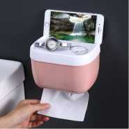 Wall-Mounted Paper Towel Dispenser Toilet Tissue Container Dustproof- Multi-colours