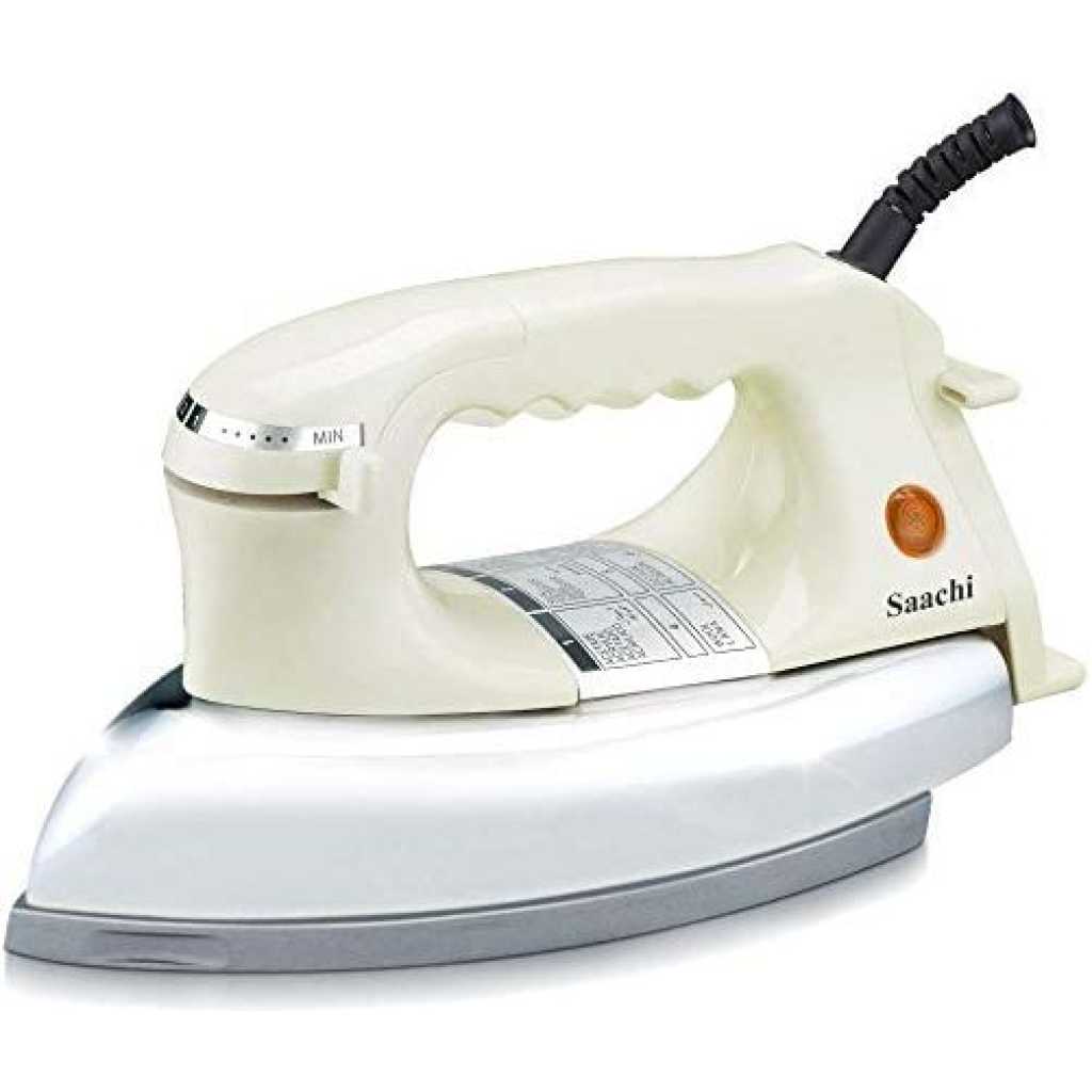 Saachi Heavy Dry Iron With Ceramic Soleplate- White