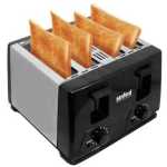 Sanford 4 Slice Stainless Steel Bread Toaster - Silver and Black