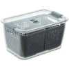 2.72L Refrigerator Organizer Bin Storage Container For Fruits Vegetables, Grey