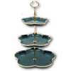 3-Tier Cookie Cake Stand Serving Platter Tray -Emerald Green