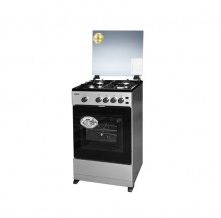 Geepas 50x50 Free Standing Oven, Stainless Steel, GCR5031 | 3 Burner & 1 Hot Plate