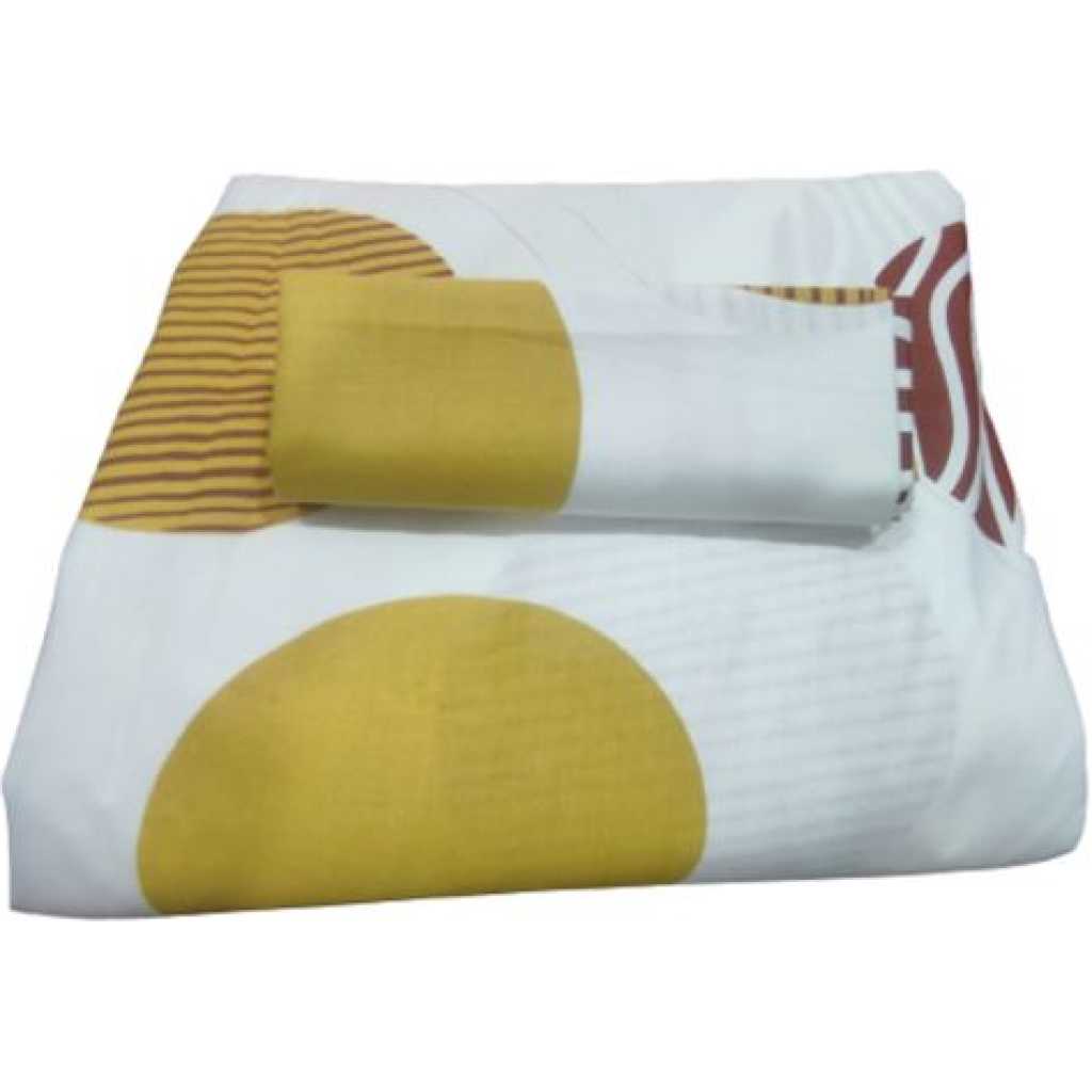 Double Cotton Bedsheets with 2 Pillowcases - Yellow