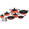 Tefal Simply Chef 15 Pcs Cooking Set, Aluminium, B092SE85 – Orange Cookware Sets TilyExpress