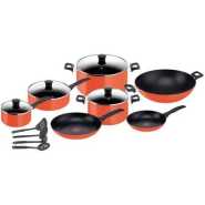 Tefal Simply Chef 15 Pcs Cooking Set, Aluminium, B092SE85 - Orange