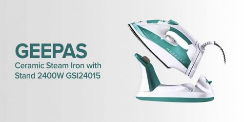 GEEPAS Steam Iron, GSI24015 - Green/White