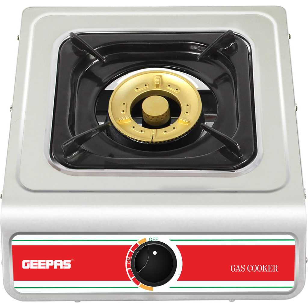 Geepas GK681 Stainless Steel Single Gas Burner (Silver)