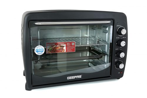 Geepas GO4401N 60L Electric Oven with Convection and Rotisserie - Black