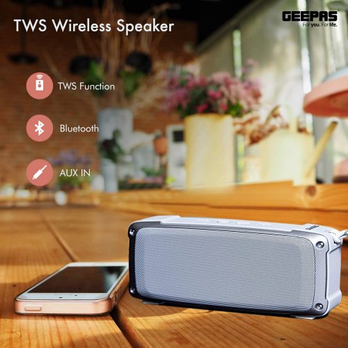 Geepas GMS11182 Bluetooth Rechargeable Speaker - Black