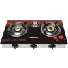 Geepas GGC31012 3-Burner Gas Cooker Size 70Mm, 40Mm & 90Mm Respectively - Ergonomic Design, Automatic