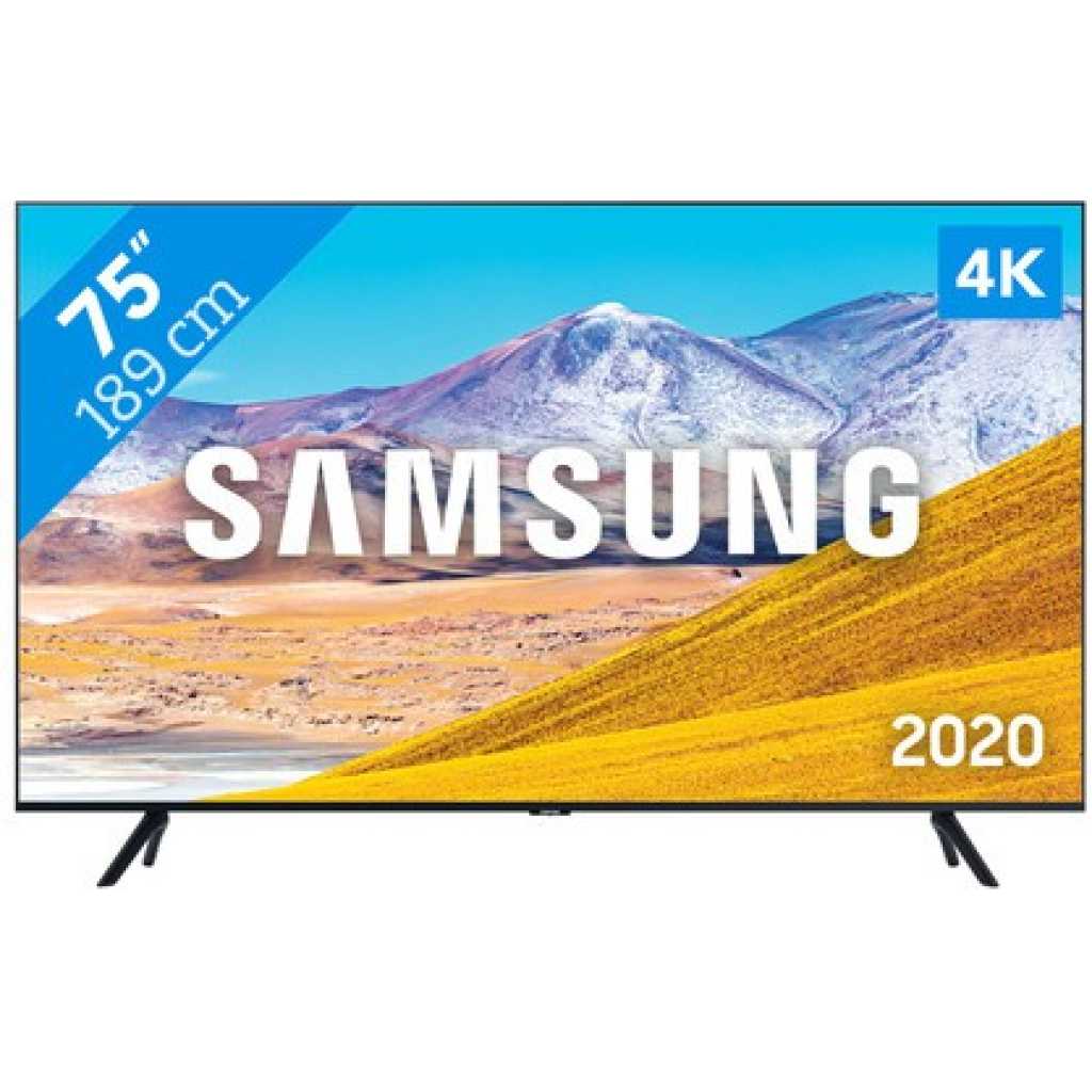 Samsung 75 Inches TU8000 Crystal UHD 4K Flat Smart TV (2020), Black, UA75TU8000UXZN