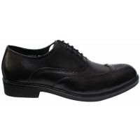 Men's Lace-up Oxford Leather Gentle Shoes - Black