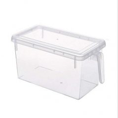 2pc Fridge Storage Container Box Holder Organiser Food Containers -Clear