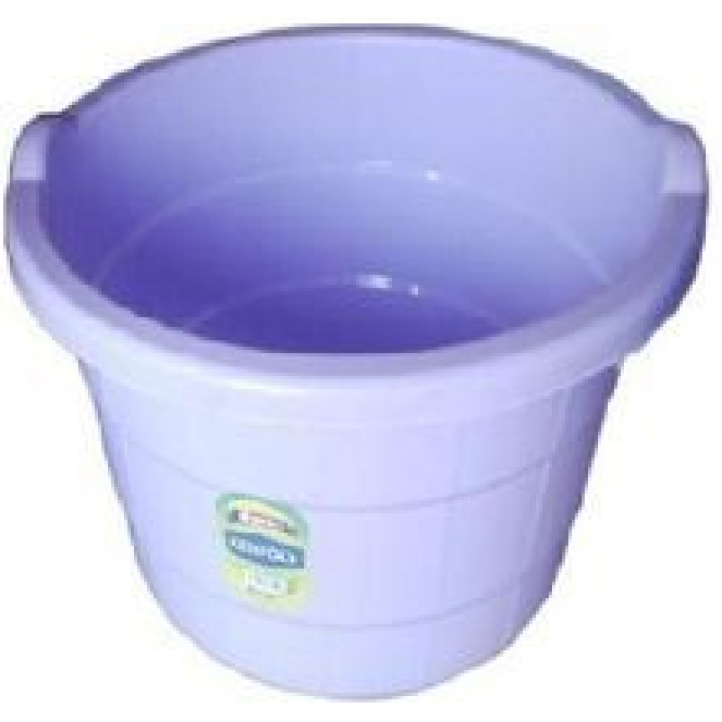 50L Round Plastic Wash Basin - sky blue